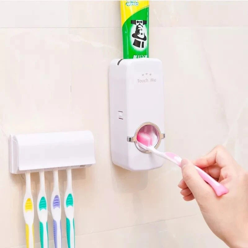 Dispenser de creme dental com porta escovas